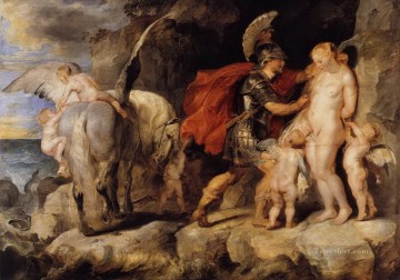 ヌード Painting - アンドロメダを解放するペルセウス ピーター・パウル・ルーベンスのヌード
